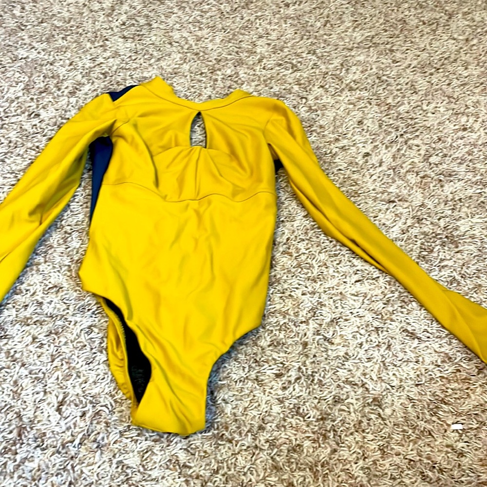 Vibrant Yellow Long Sleeve Women's Bodysuit